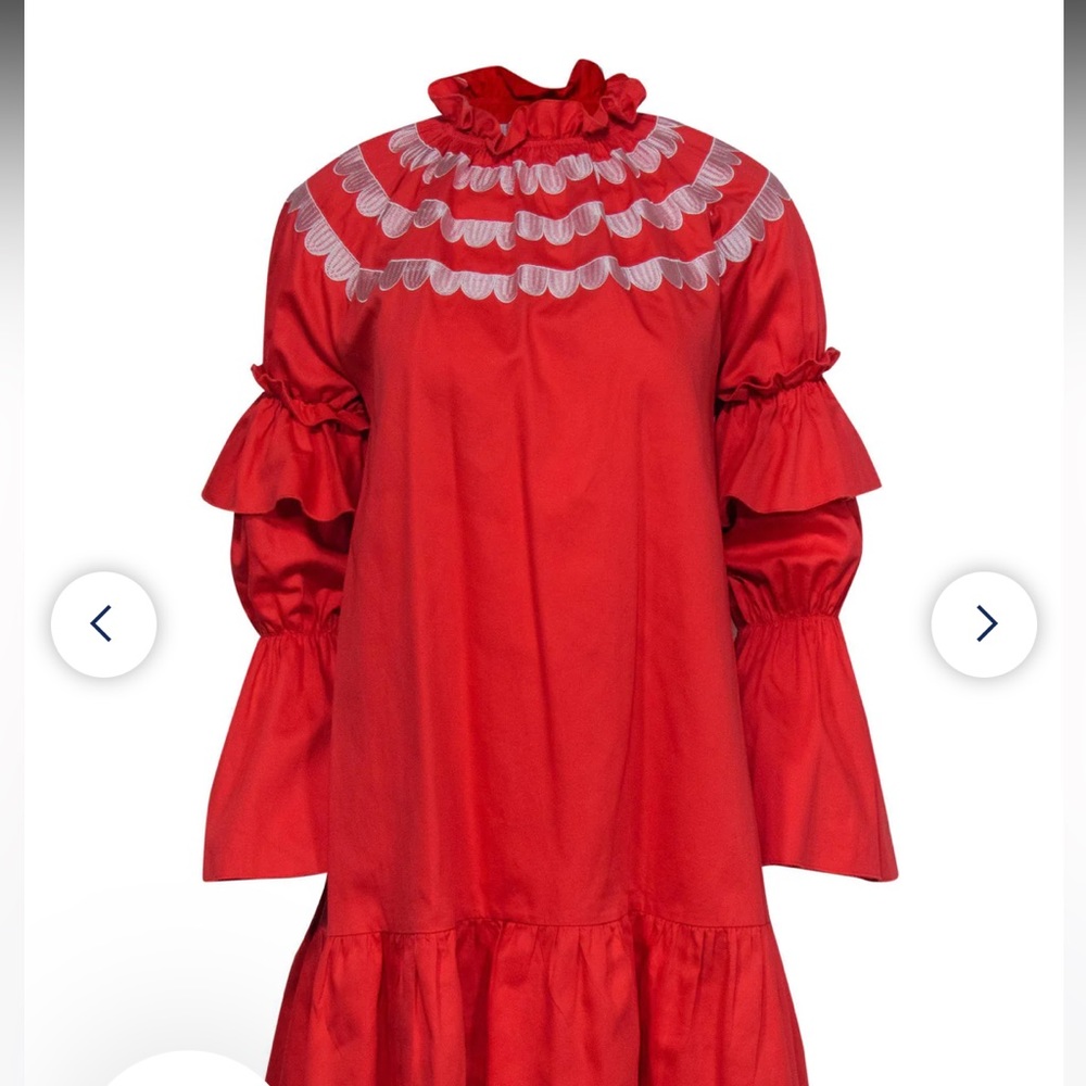 Cynthia Rowley mini ruffled sleeve dress